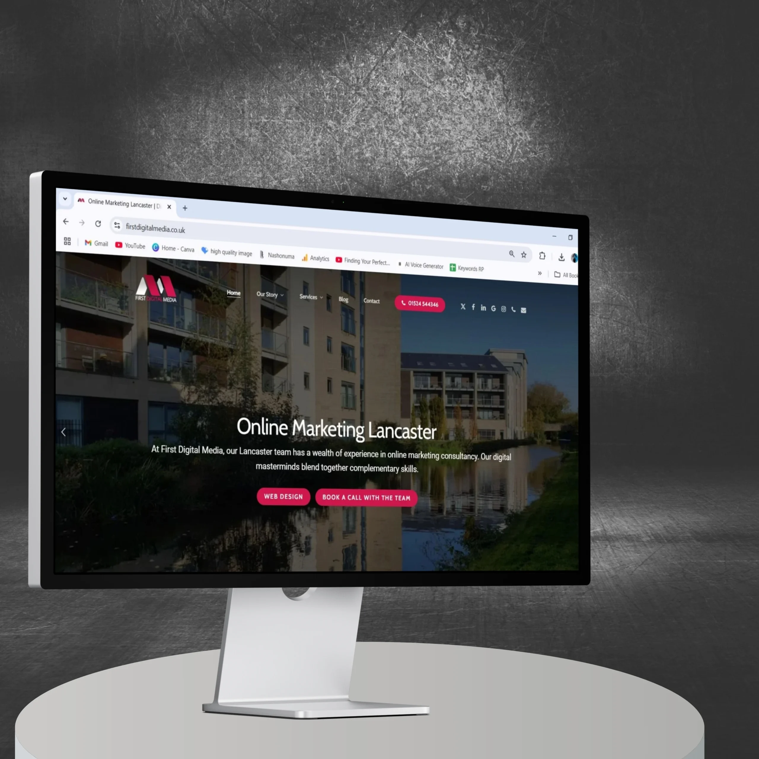 First Digital Media finished website design shown across multiple device mockups